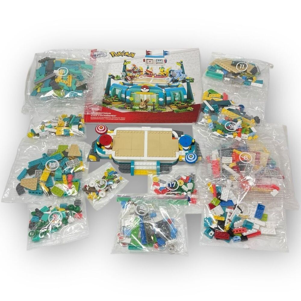 Mega Construx Pokemon Training Stadium Building Blocks Set 2023 #HWR82